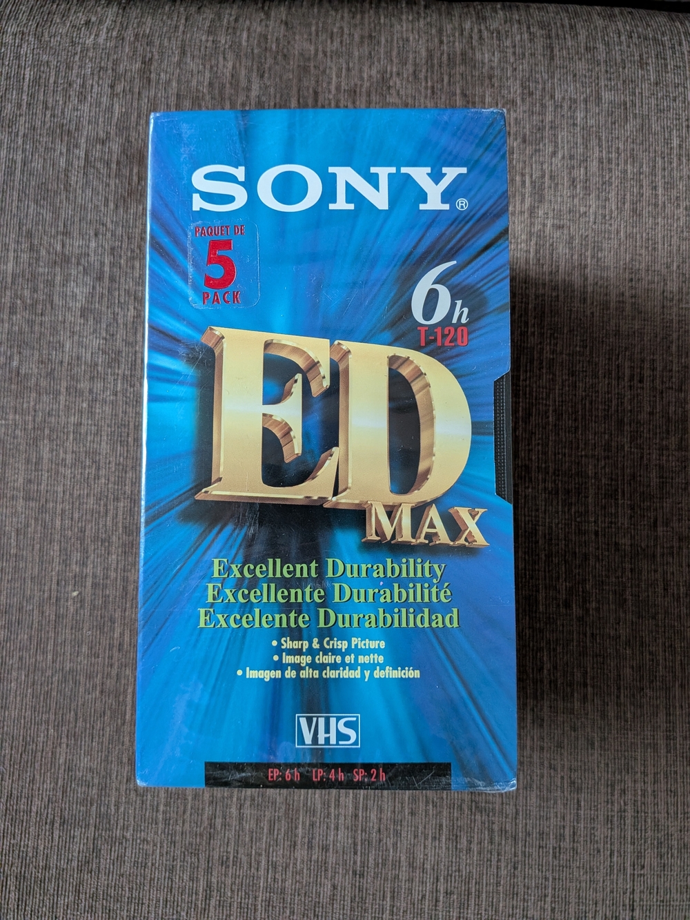 *SEALED* Sony ED Max VHS 5-Pack